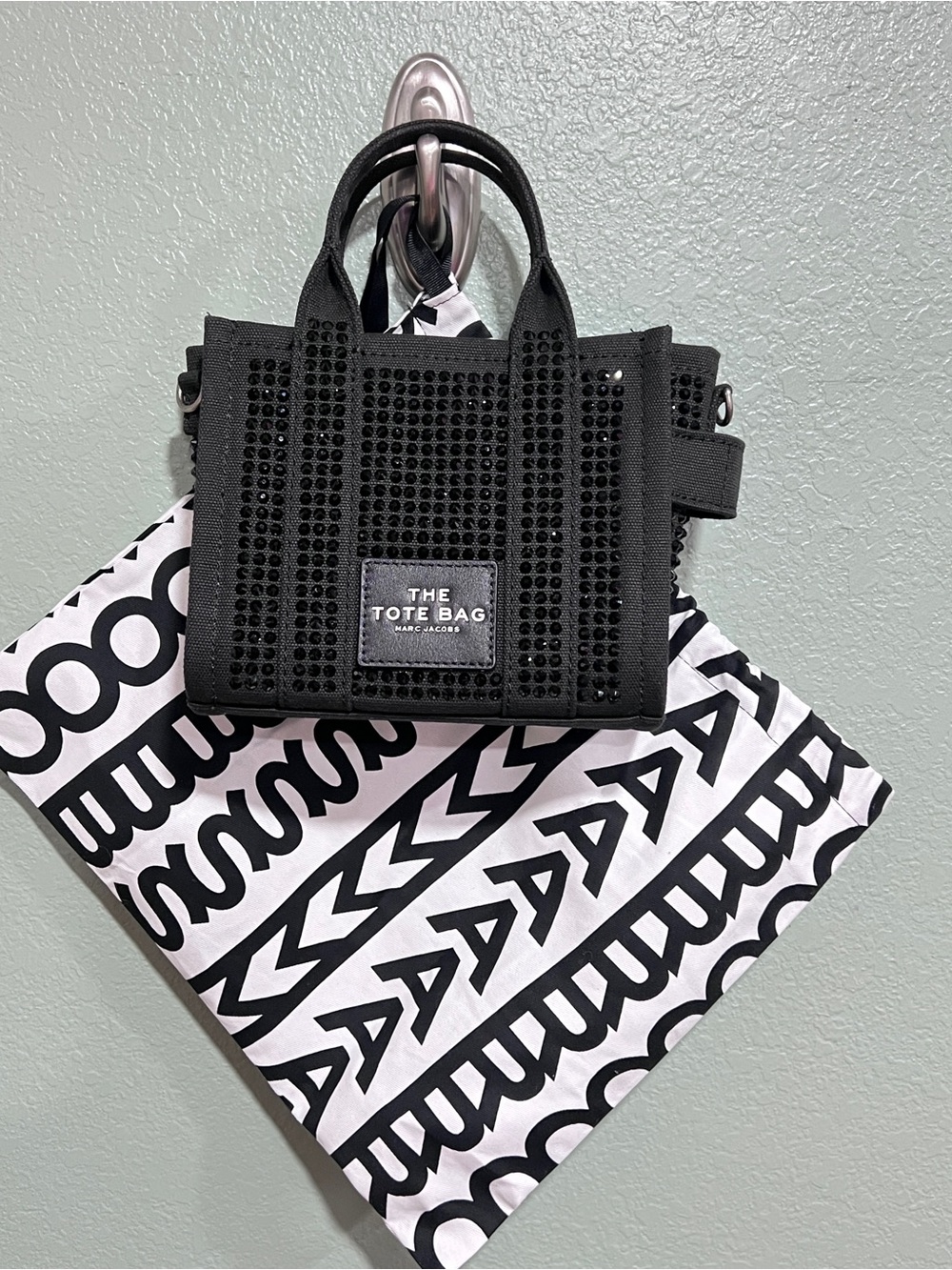 THE CRYSTAL CANVAS CROSSBODY SMALL TOTE BAG